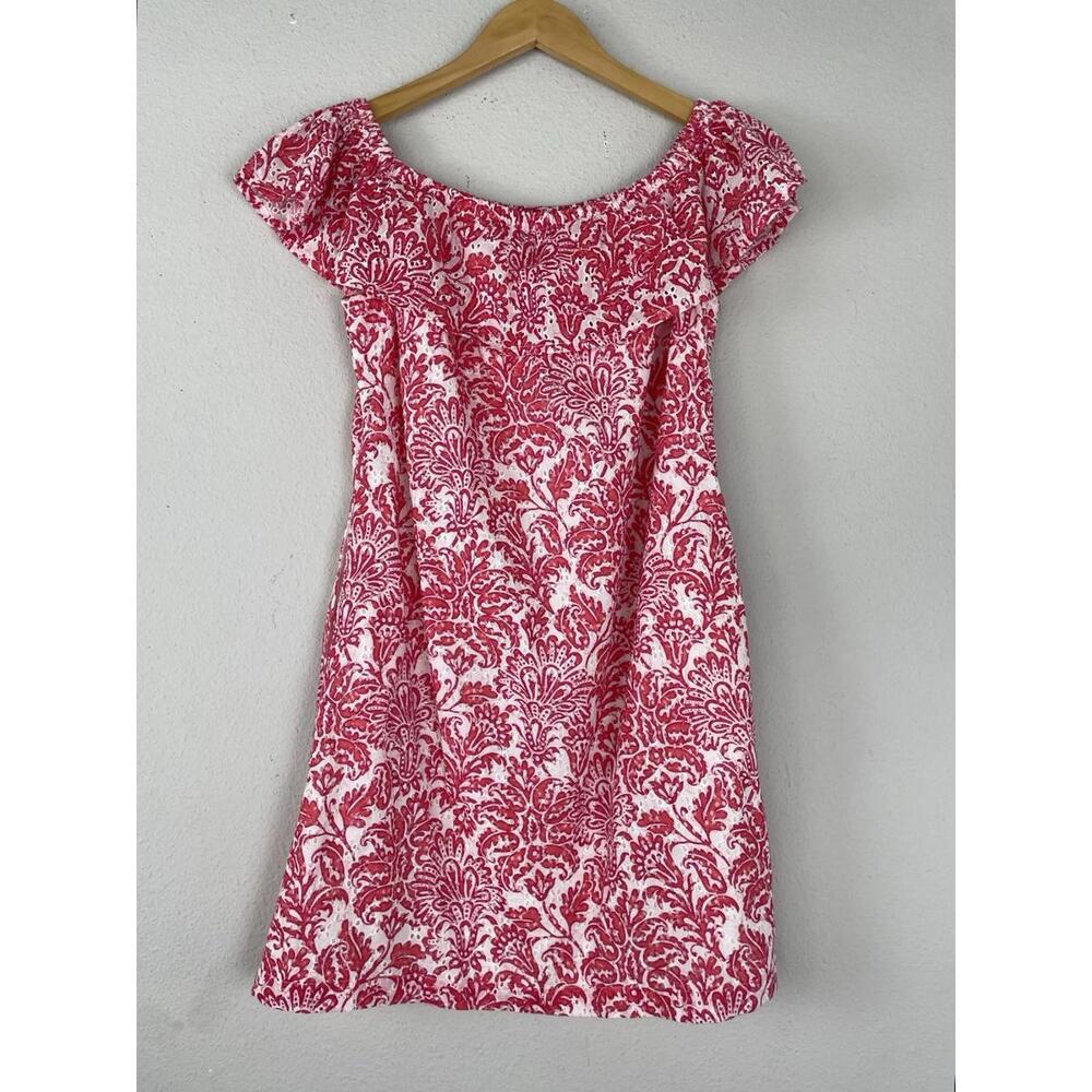 Tommy Bahama Women's Harbor Eyelet Mini Dress Fully Lined Passion Pink Size XS - Picture 4 of 10